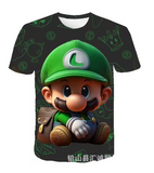 Mario 3D Printed Parent-Child T-shirt