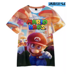 Mario 3D Printed Parent-Child T-shirt