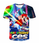 Mario 3D Printed Parent-Child T-shirt