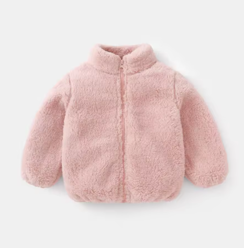 Warm Plush Coat for Kids - Fashionable & Cozy
