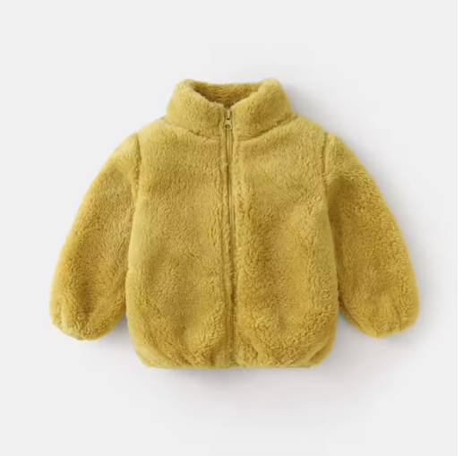 Warm Plush Coat for Kids - Fashionable & Cozy