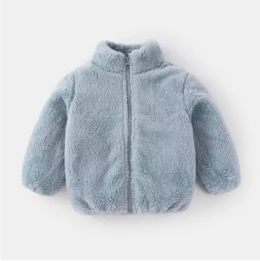 Warm Plush Coat for Kids - Fashionable & Cozy