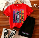 KPOP Demon Hunter Kids T-shirt & Shorts Set