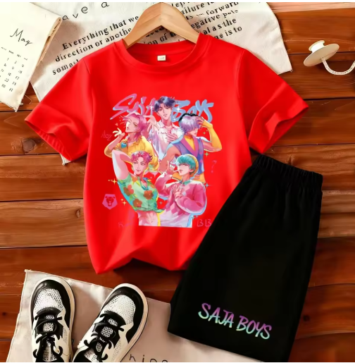 KPOP Demon Hunter Kids T-shirt & Shorts Set