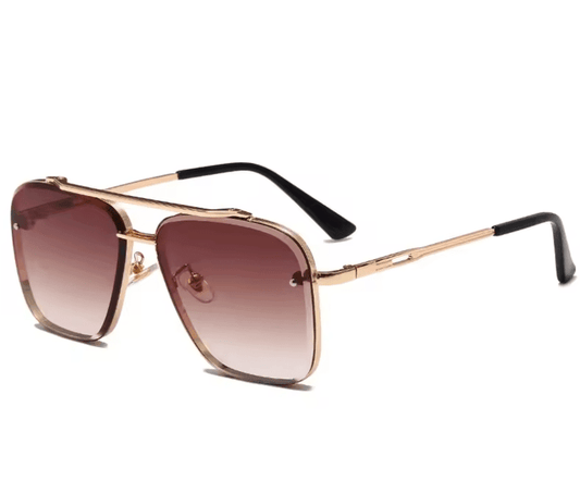 Classic Square Sunglasses – Vintage Luxury Brand Metal Shades for Men & Women