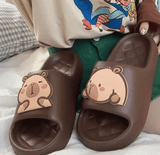 Cute Capybara Slippers for Women – Thick Sole Summer Slides & Indoor Sandals