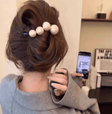 Elegant Pearls Twist Hair Clip – Fashion Barrette for Long Hair
