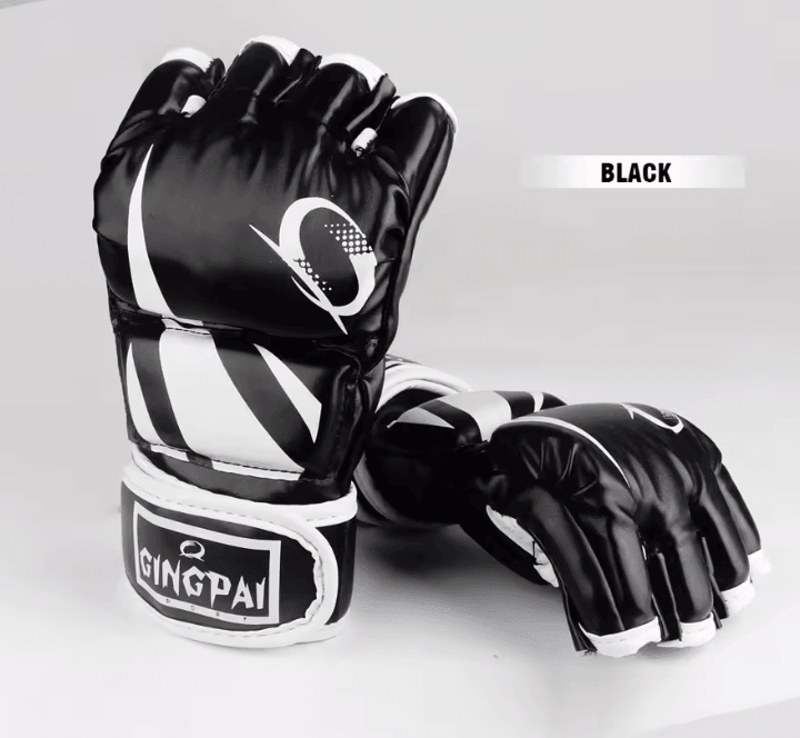 GINGPAI Men’s MMA Boxing Gloves – Half Finger Muay Thai & Sanda Training Gloves