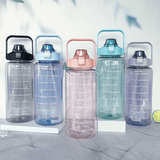 Large-Capacity Portable Water Bottle – Time Marker for Cycling, Running & Travel