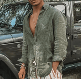 🔥 Men’s Casual Long Sleeve Shirt – Regular Fit, Oversized & Stylish for Spring/Summer! 👕