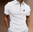🔥 Men’s Golf Polo Shirt – Casual Quarter Zip, Striped & Stylish for Summer! ⛳👕