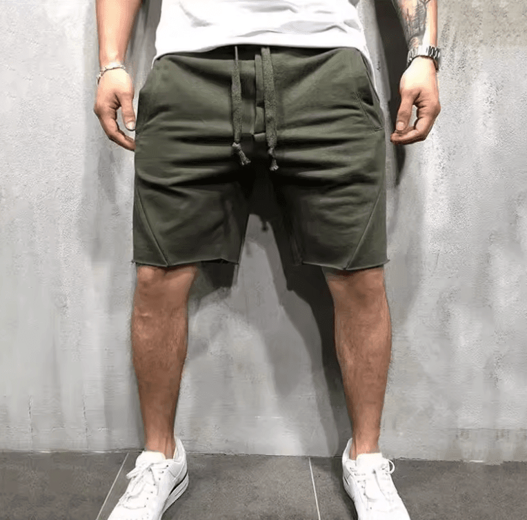Men’s Solid Color Running Shorts – Lightweight, Casual Sports & Quarter Pants