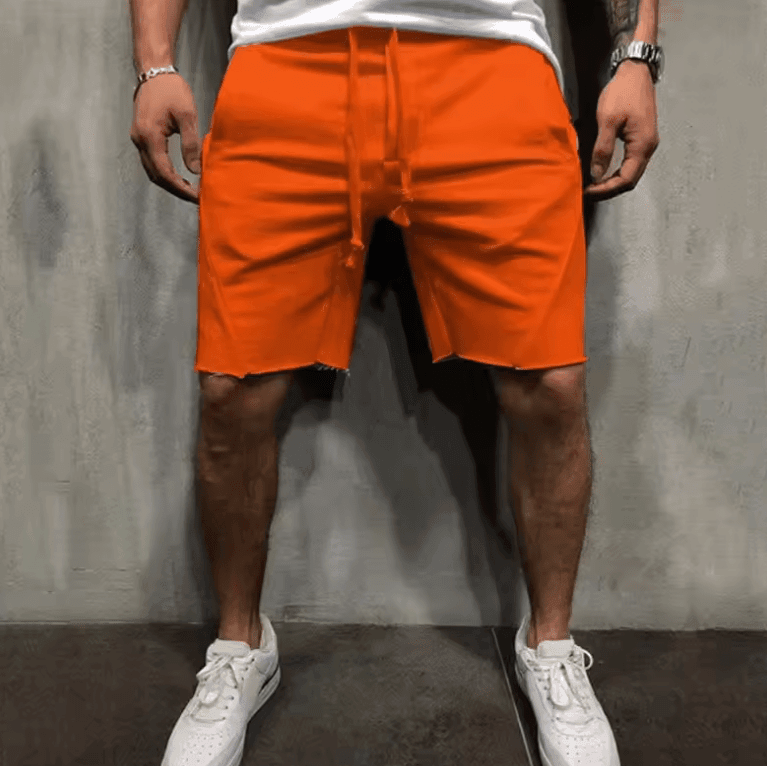 Men’s Solid Color Running Shorts – Lightweight, Casual Sports & Quarter Pants