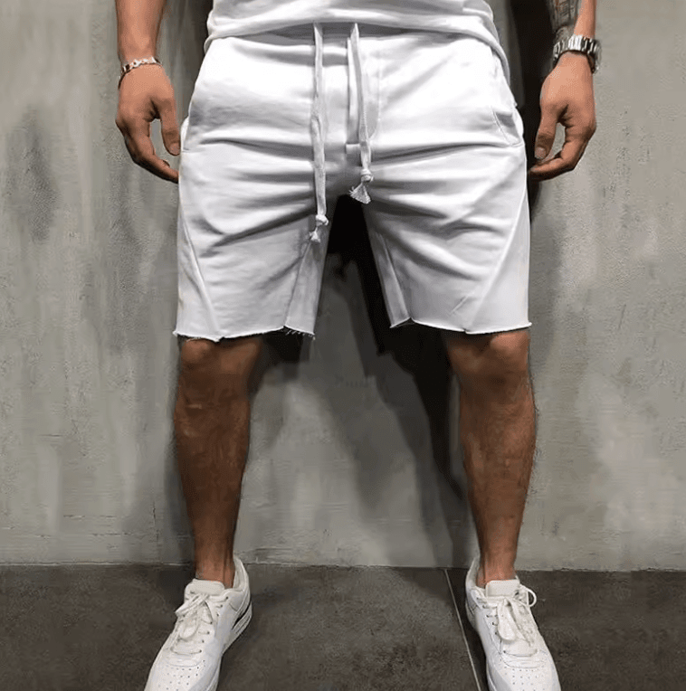 Men’s Solid Color Running Shorts – Lightweight, Casual Sports & Quarter Pants
