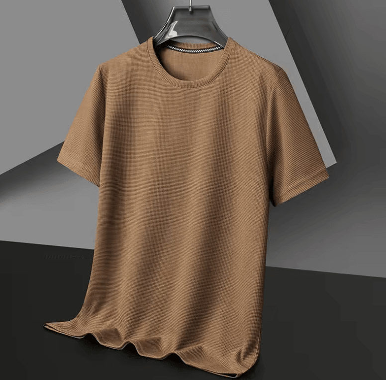 🔥 Men’s Waffle Short-Sleeve T-Shirt – Comfortable, Breathable & Stylish! 👕☀️