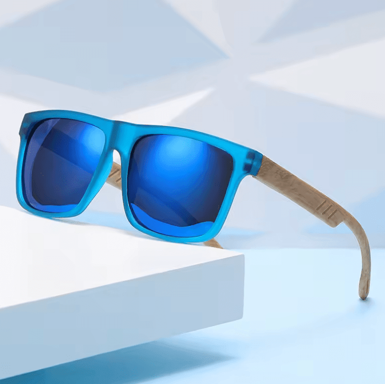 New Classic Square Sunglasses – Retro UV400 Eyewear for Men & Women, Imitation Wood Grain Mirror Glasses