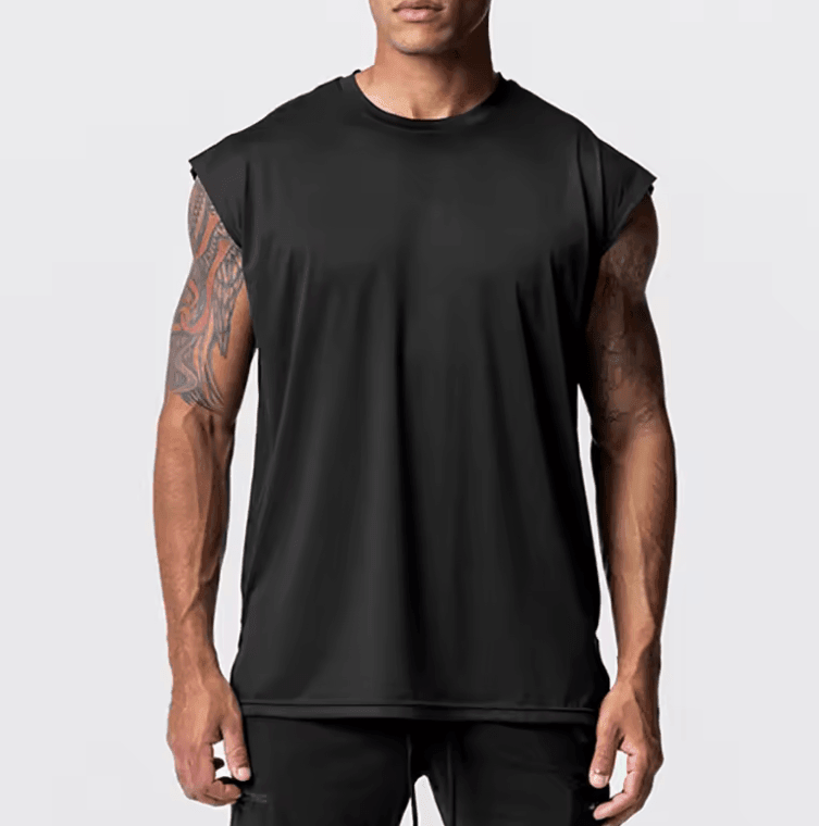 Oversized Gym Tank Top – Mesh Sleeveless Shirt for Bodybuilding & Fitness