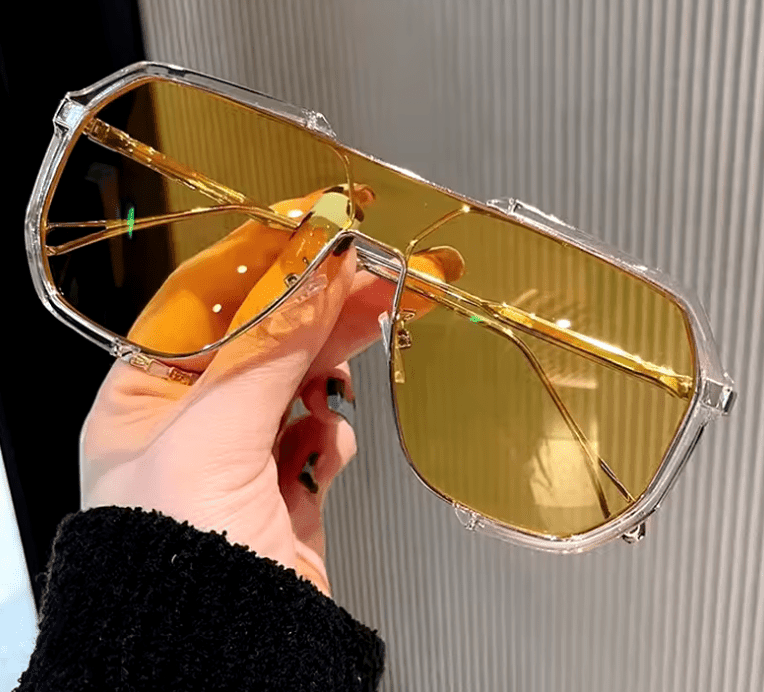 😎 Oversized One-Piece Sunglasses – Trendy 2025 UV400 Fashion Shades for Men & Women