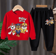 PAW Patrol 2-Piece Tracksuit for Boys – Long Sleeve Top + Pants Set – Lightweight Kids Outfit for Spring & Autumn (Children’s Clothing Set)