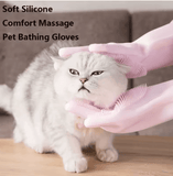 Pet Grooming Cleaning Gloves – Dog & Cat Bathing, Hair Removal & Shampoo Scrubber, Silicone Glove
