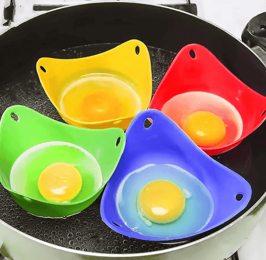 🍳 Silicone Egg Poacher Cups – Microwave, Air Fryer & Stovetop Egg Steamer for Perfect Eggs! 🥚