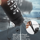 Sports Water Bottle with Time-Tracking Straw – Leak-Proof Locking Flip Cover for Outdoor Adventures