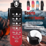 Sports Water Bottle with Time-Tracking Straw – Leak-Proof Locking Flip Cover for Outdoor Adventures