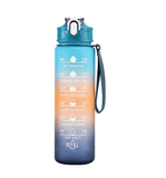 Sports Water Bottle with Time-Tracking Straw – Leak-Proof Locking Flip Cover for Outdoor Adventures