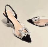 Spring & Autumn Women’s High Heels – Sexy Crystal Transparent Pointed Toe Fashion Shoes