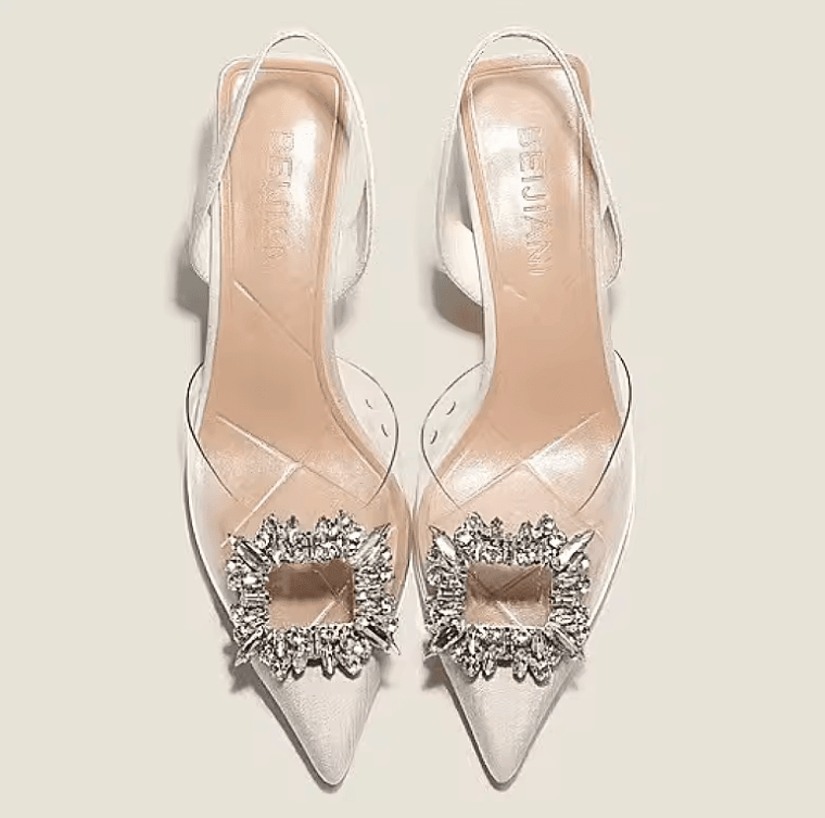 Spring & Autumn Women’s High Heels – Sexy Crystal Transparent Pointed Toe Fashion Shoes