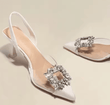 Spring & Autumn Women’s High Heels – Sexy Crystal Transparent Pointed Toe Fashion Shoes