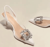 Spring & Autumn Women’s High Heels – Sexy Crystal Transparent Pointed Toe Fashion Shoes