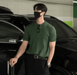 🔥 Summer Men’s Ice Silk Knitted Top – Slim Fit, Trendy Round Neck T-Shirt! 👕