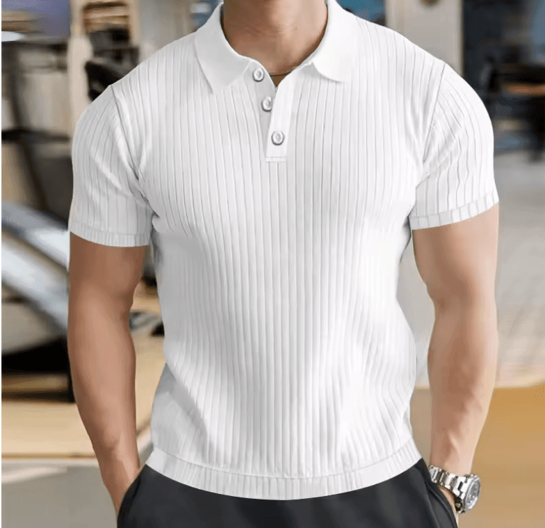🔥 Summer Men’s Retro Striped Polo Shirt – Cozy, Thin & Stylish for 2025! 👕🌞