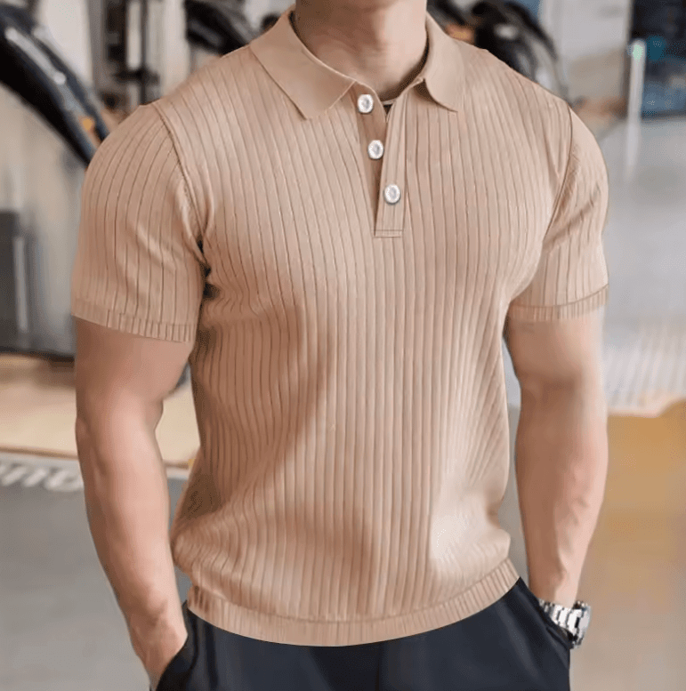 🔥 Summer Men’s Retro Striped Polo Shirt – Cozy, Thin & Stylish for 2025! 👕🌞