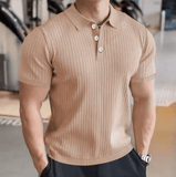 🔥 Summer Men’s Retro Striped Polo Shirt – Cozy, Thin & Stylish for 2025! 👕🌞