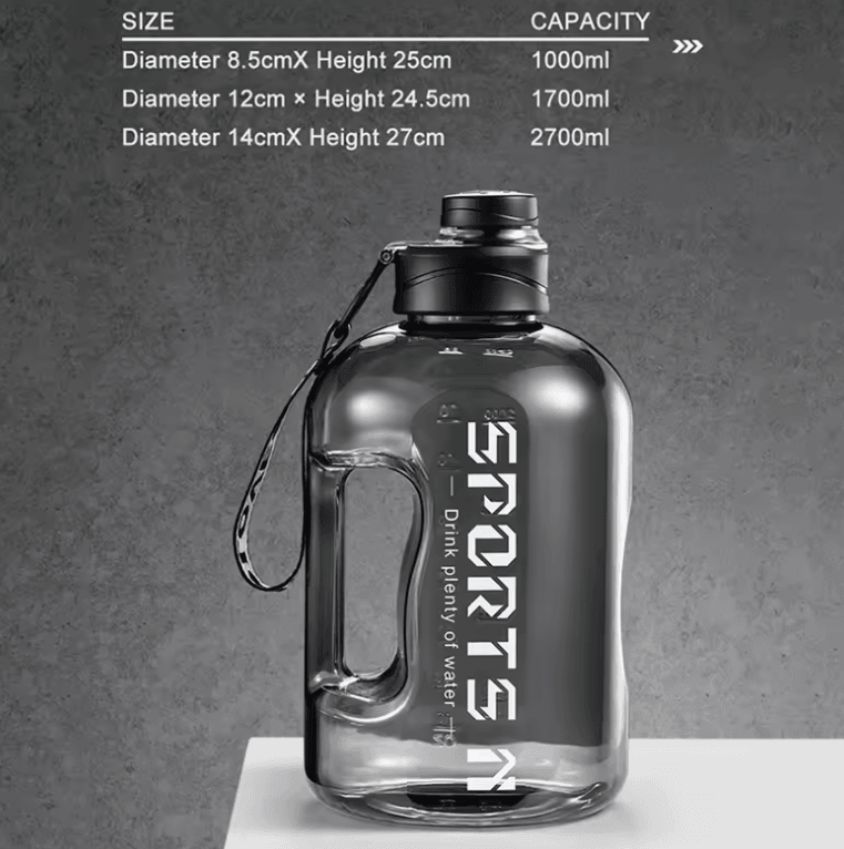 Super Large Capacity Hiking & Fitness Water Bottle – Accurate Calibration, Food-Grade Plastic