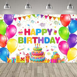 3D Happy Birthday Party Balloon Decoration Backdrop