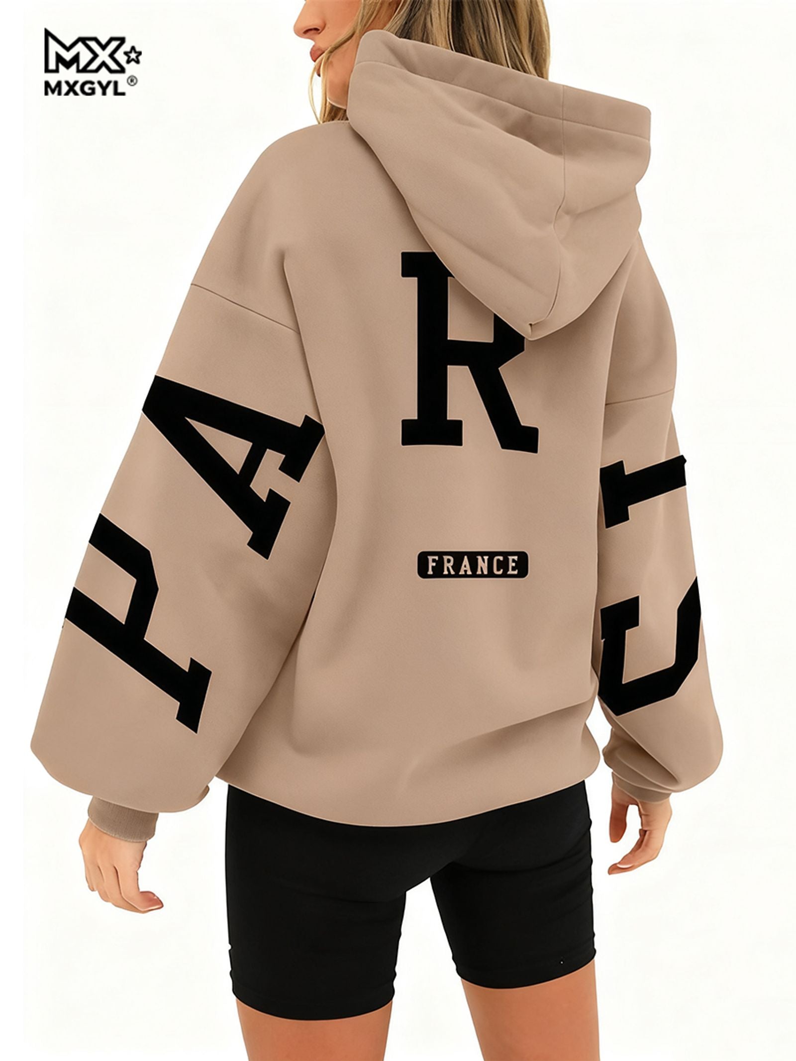 Trendy Loose Casual Pullover Hoodie with Letter Print