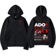 World Tour Zipper Hoodie - Oversized Harajuku Style