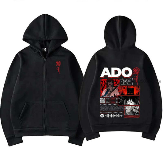 World Tour Zipper Hoodie - Oversized Harajuku Style