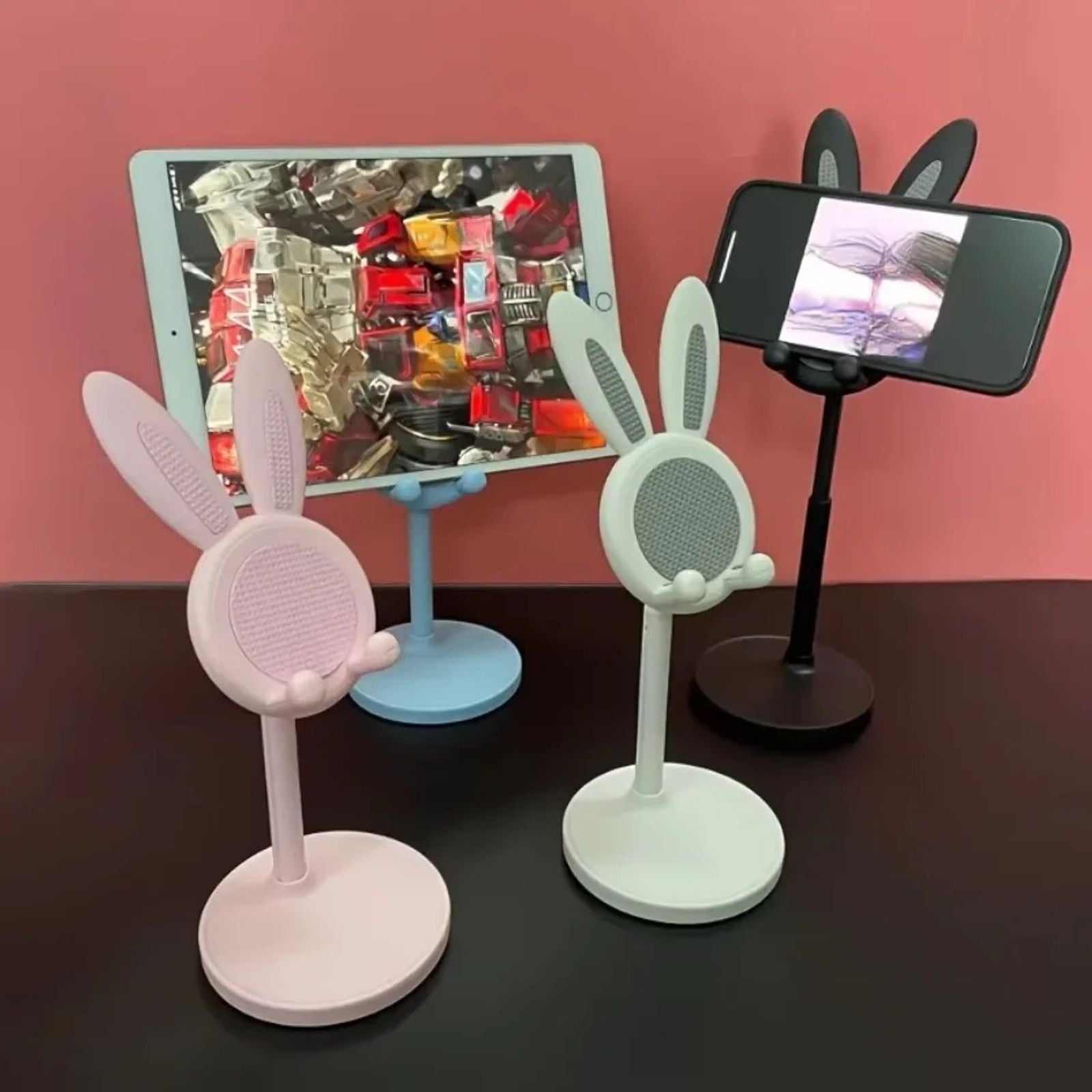 Cute Rabbit Mobile Phone Stand - Adjustable Desktop Holder