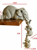 Cute Elephant Figurines Set with Baby Elephant
