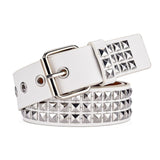 Fashion Square Bead Rivet Punk Belt for Men and Women