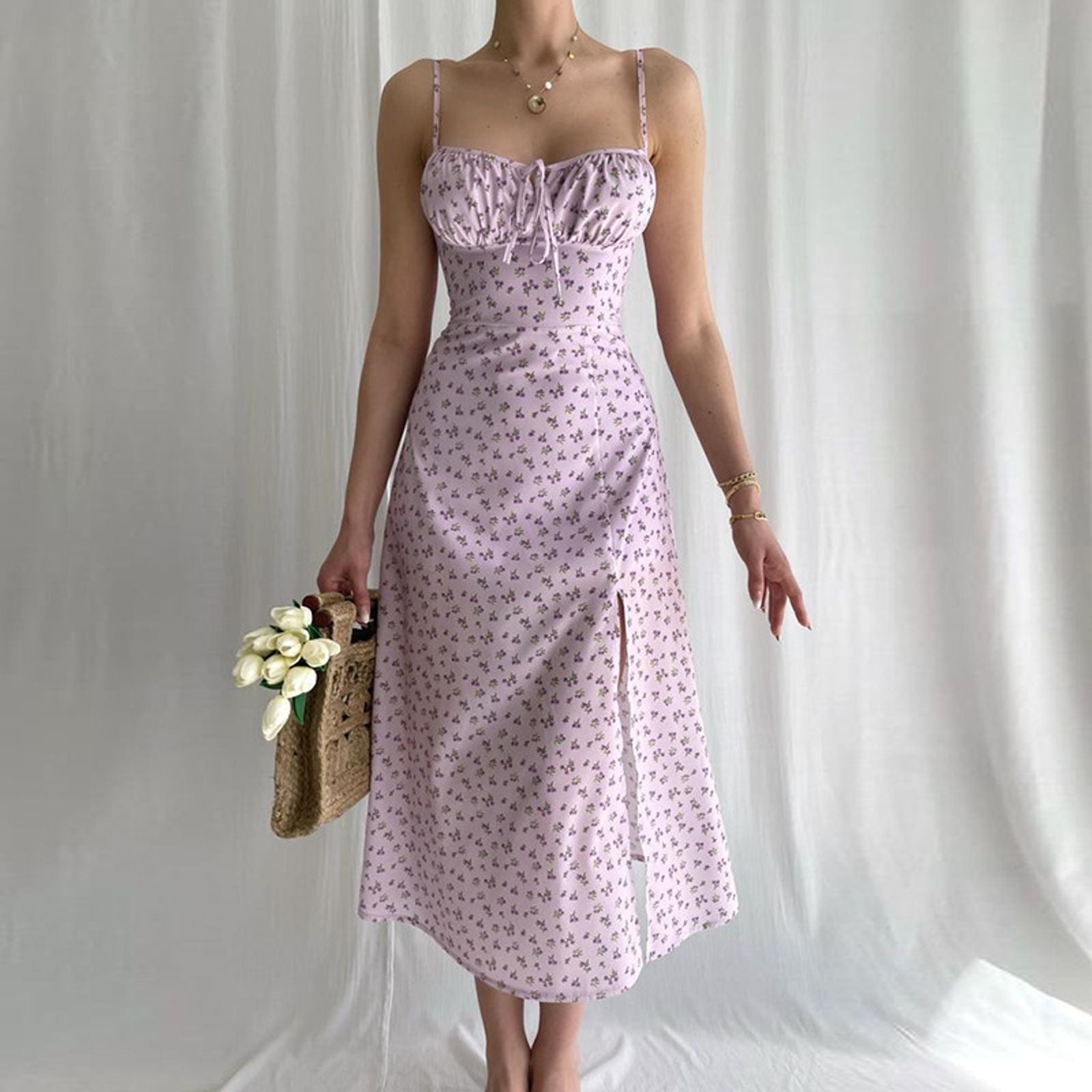 Women's Elegant Floral Beach Long Dress