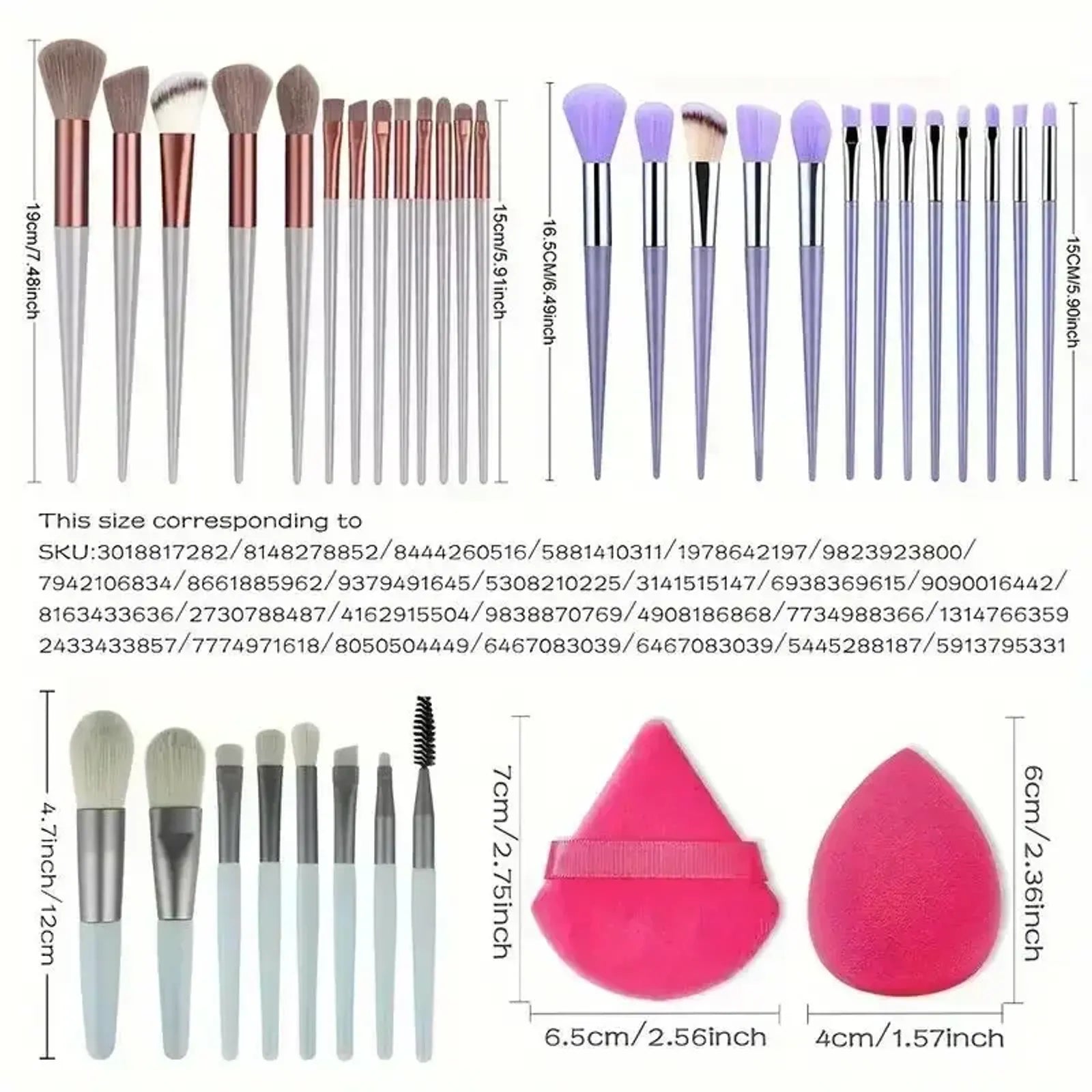 Soft Fluffy Makeup Brush Set for Foundation and Eyeshadow