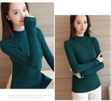 Autumn Women's Mock Neck Ruffle Sweater