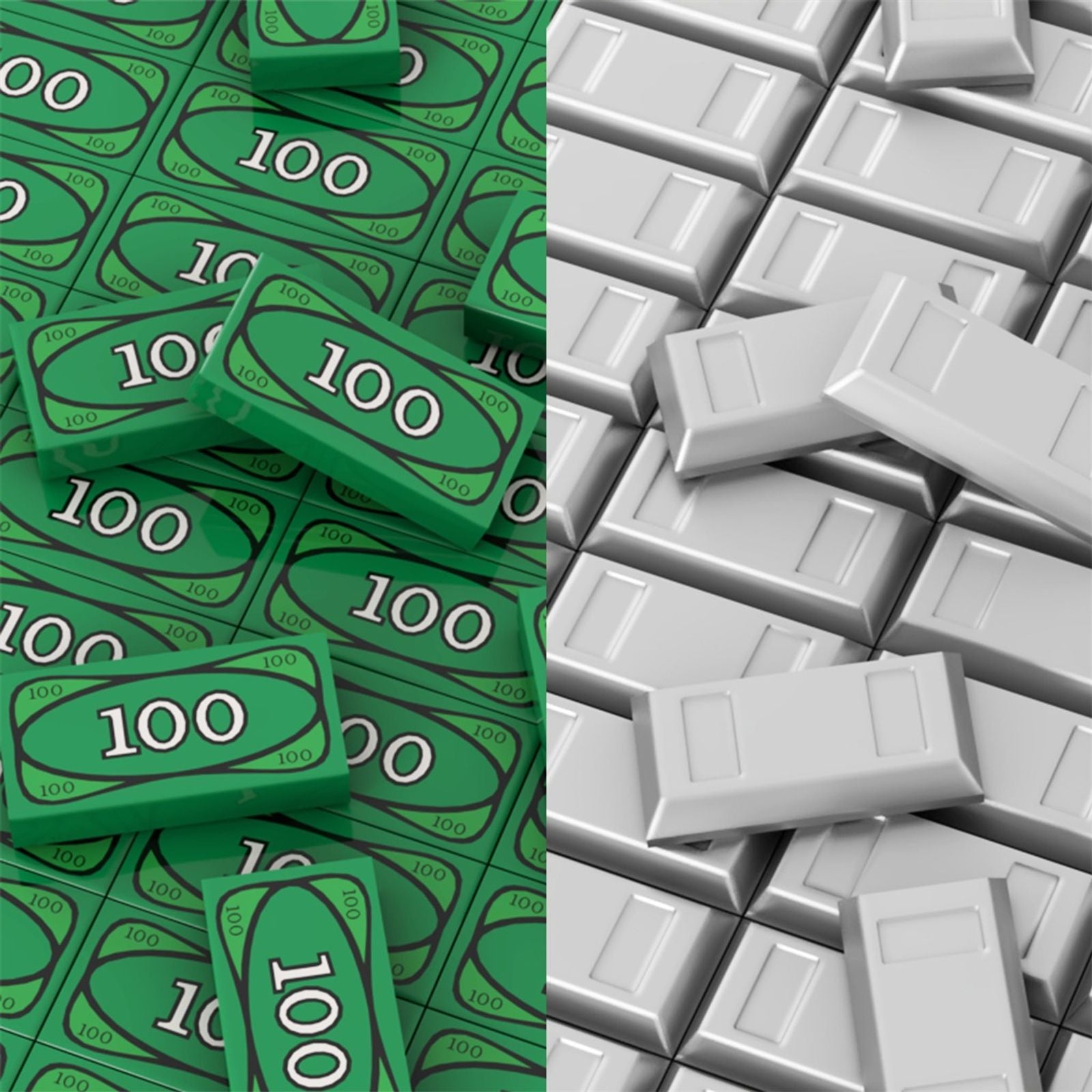 Combo Diamond Dollar Building Blocks Set for Kids