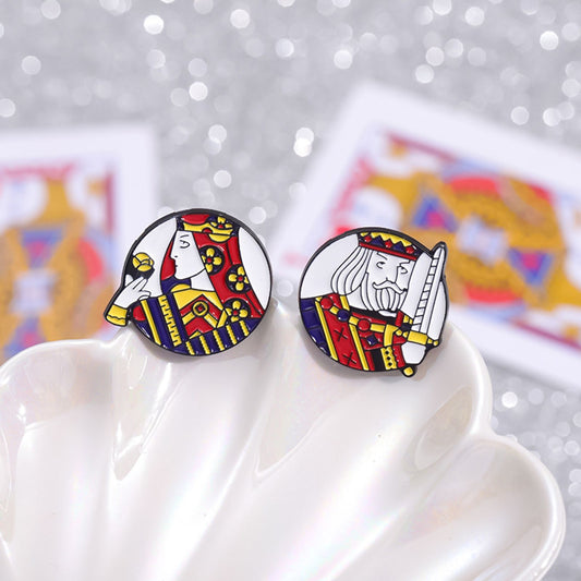 Creative Playing Cards Enamel Pin Brooch
