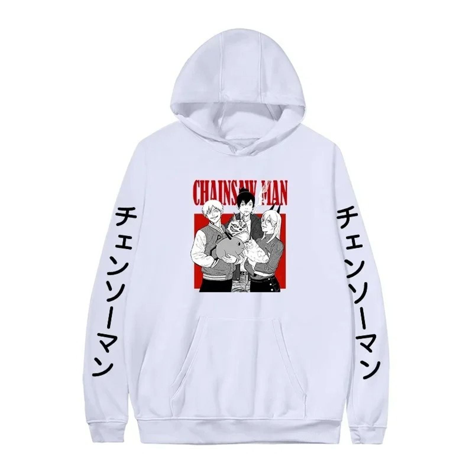 Chainsaw Man Oversized Fleece Hoodie for Men and Women